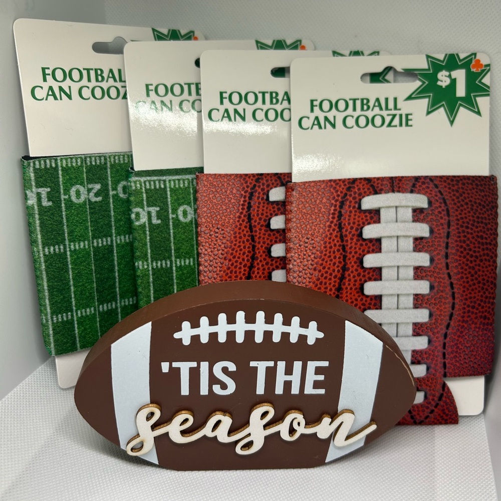 Football Can‎ Coozie Sign Set